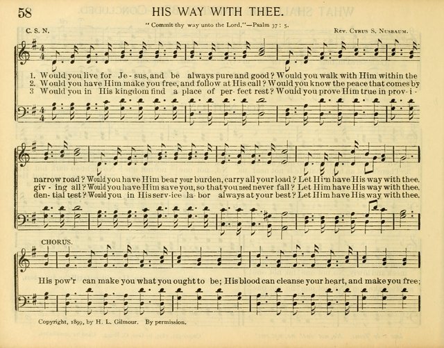 Christ in Song: for all religious services nearly one thousand best gospel hymns, new and old with responsive scripture readings (Rev. and Enl.) page 58