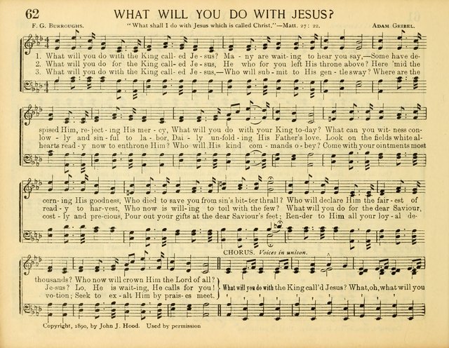 Christ in Song: for all religious services nearly one thousand best gospel hymns, new and old with responsive scripture readings (Rev. and Enl.) page 62