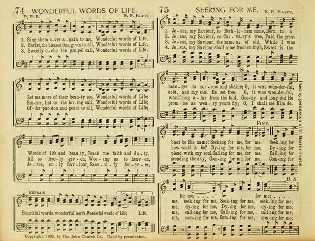 Christ in Song: for all religious services nearly one thousand best gospel hymns, new and old with responsive scripture readings (Rev. and Enl.) page 72