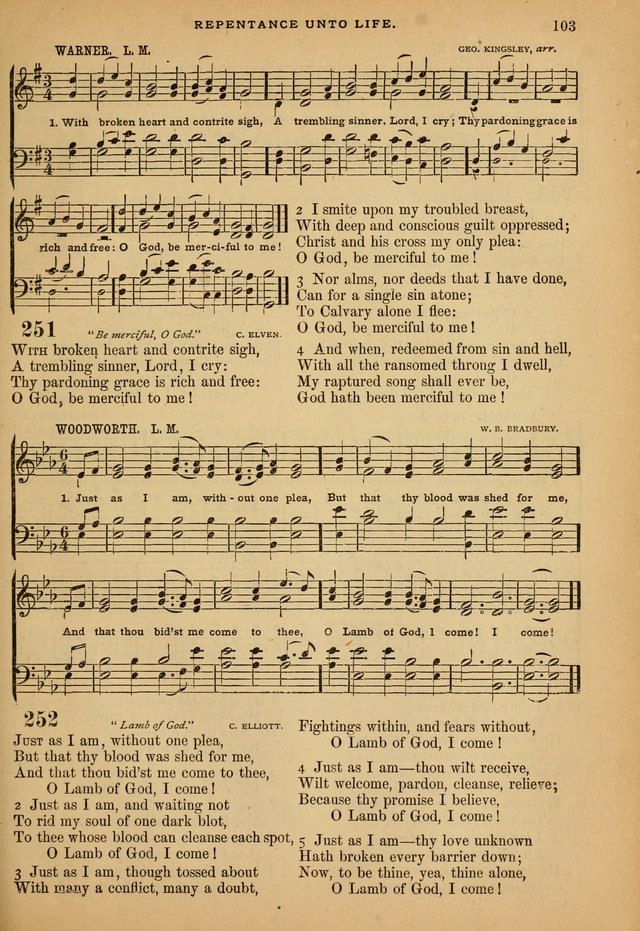 The Calvary Selection of Spiritual Songs: with music for use in social meetings. page 103