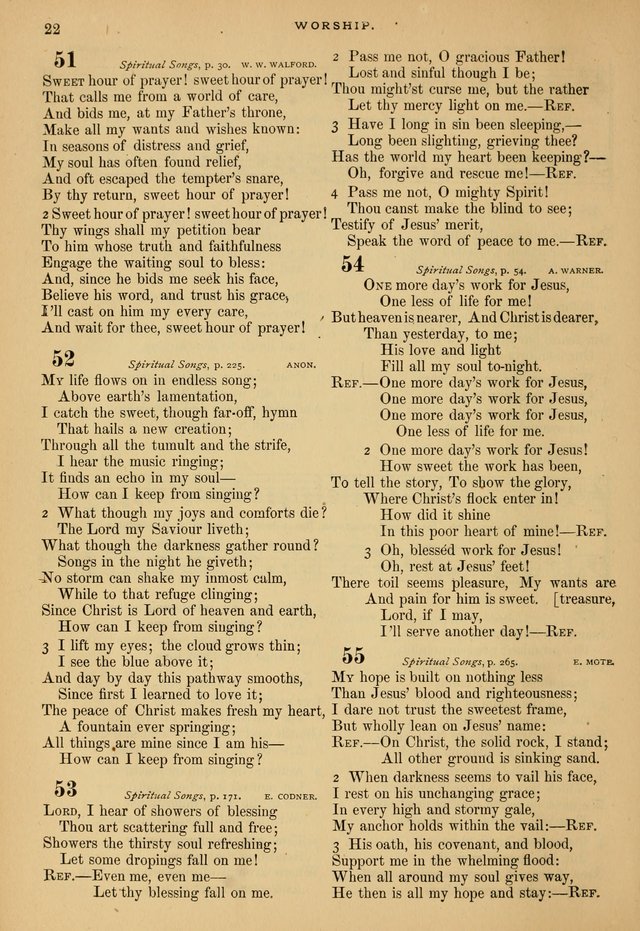 The Calvary Selection of Spiritual Songs: with music for use in social meetings. page 22