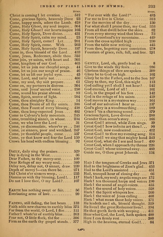 The Calvary Selection of Spiritual Songs: with music for use in social meetings. page 233