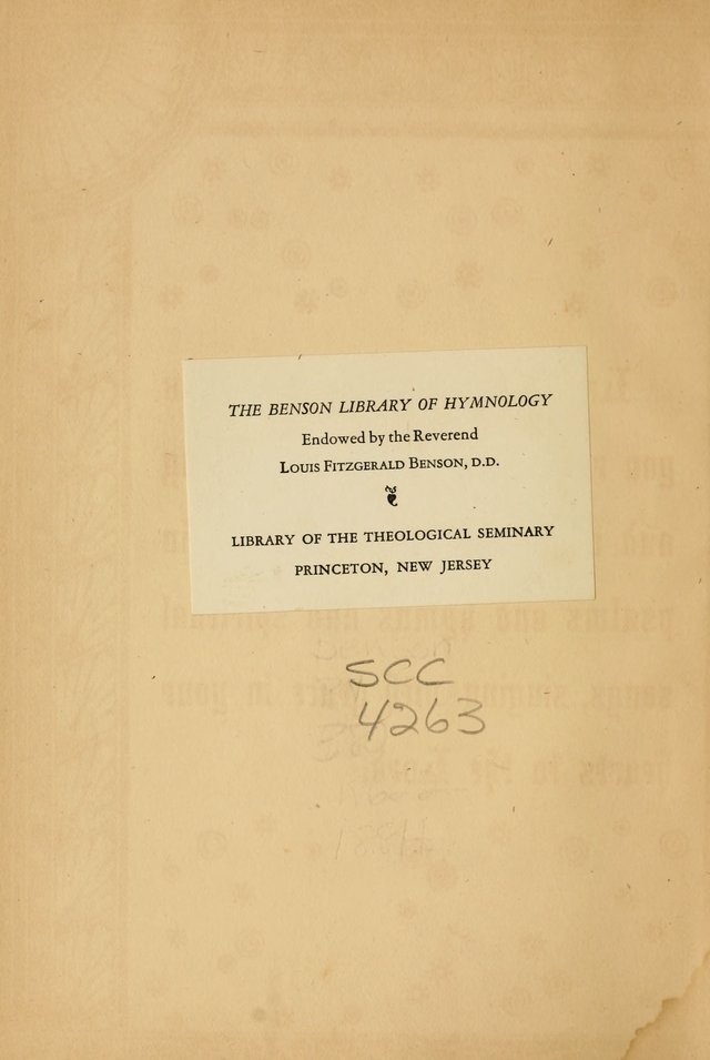 The Calvary Selection of Spiritual Songs: with music for use in social meetings. page iv