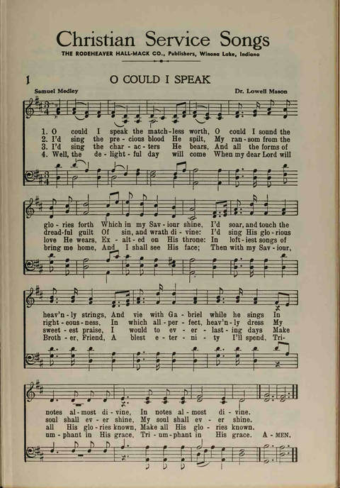 Christian Service Songs page 1
