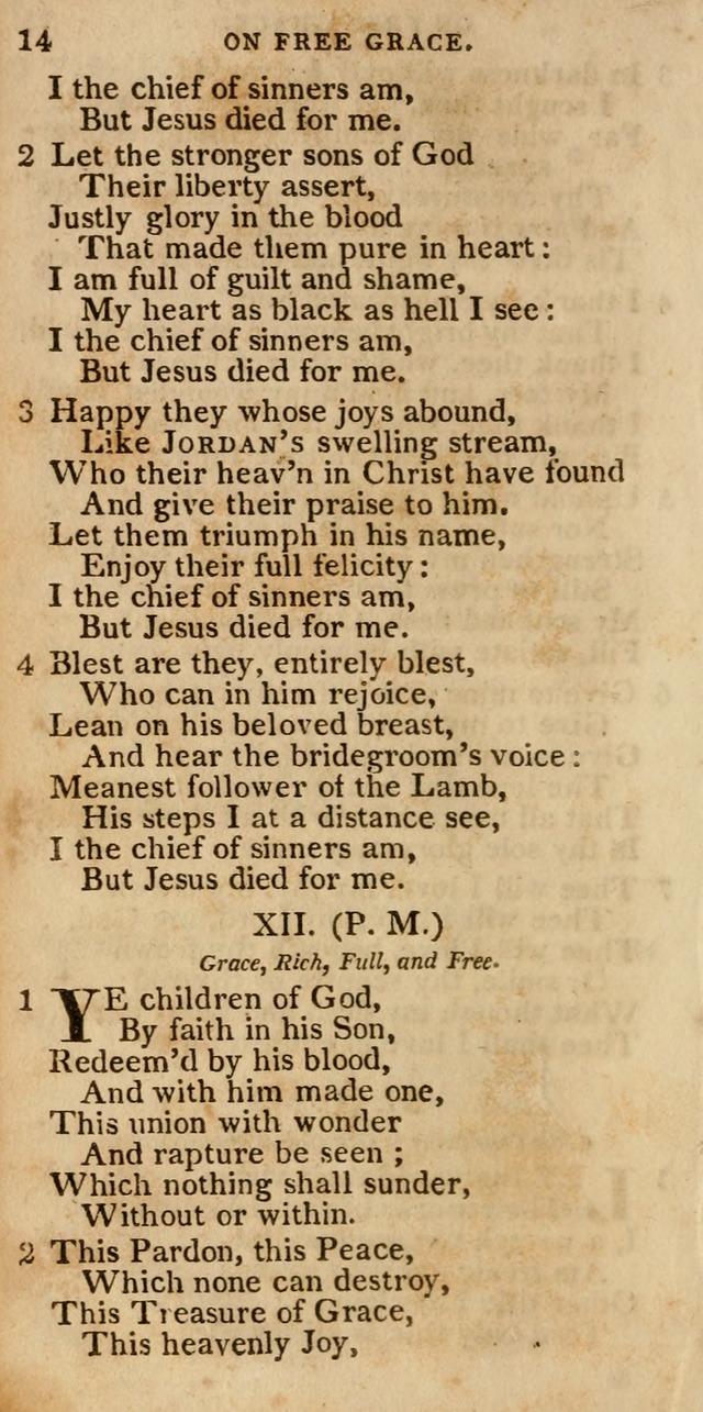 The Cluster of Spiritual Songs, Divine Hymns and Sacred Poems: being chiefly a collection (3rd ed. rev.) page 14