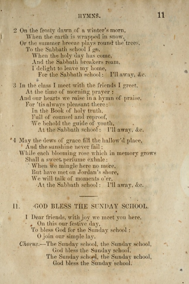 A Collection of Sabbath School Hymns: compiled by a Sabbath School Teacher page 11