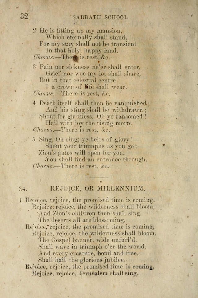 A Collection of Sabbath School Hymns: compiled by a Sabbath School Teacher page 32