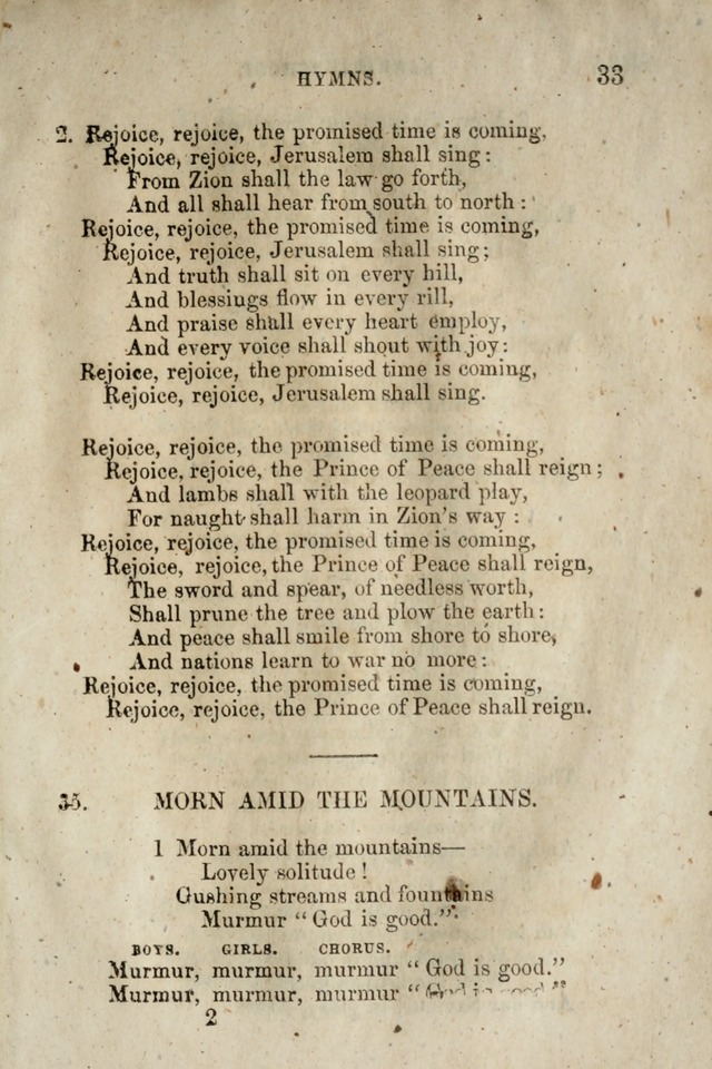 A Collection of Sabbath School Hymns: compiled by a Sabbath School Teacher page 33