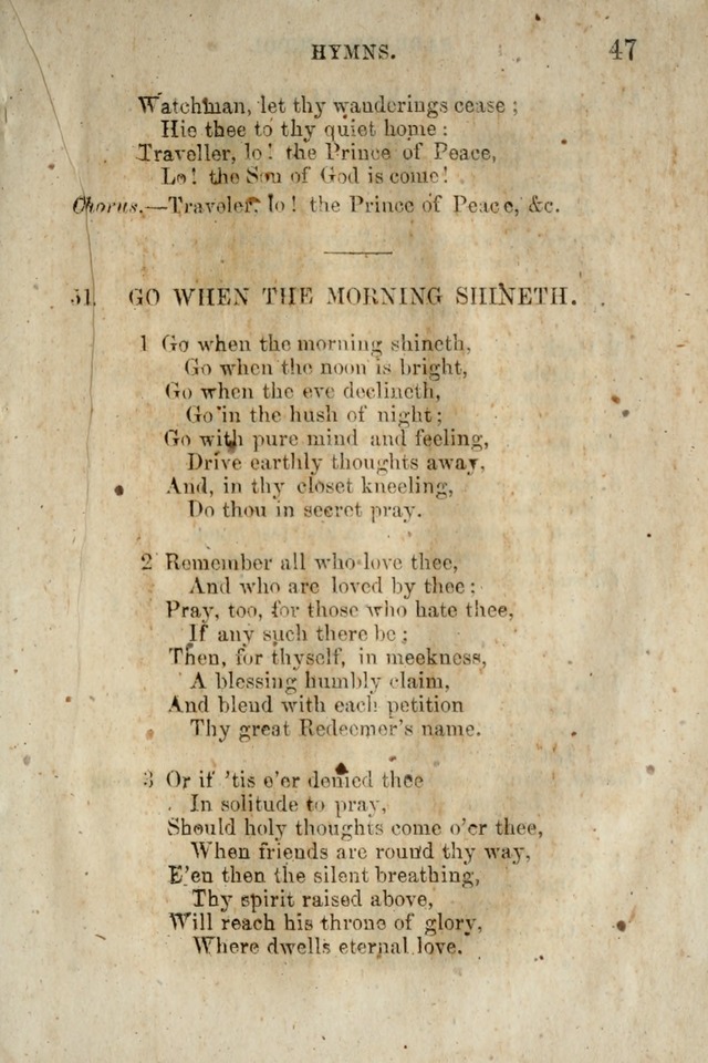 A Collection of Sabbath School Hymns: compiled by a Sabbath School Teacher page 47