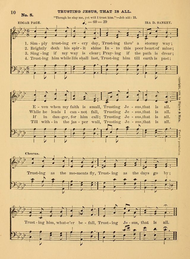 The Christian Sunday School Hymnal: a compilation of choice hymns and tunes for Sunday schools page 10