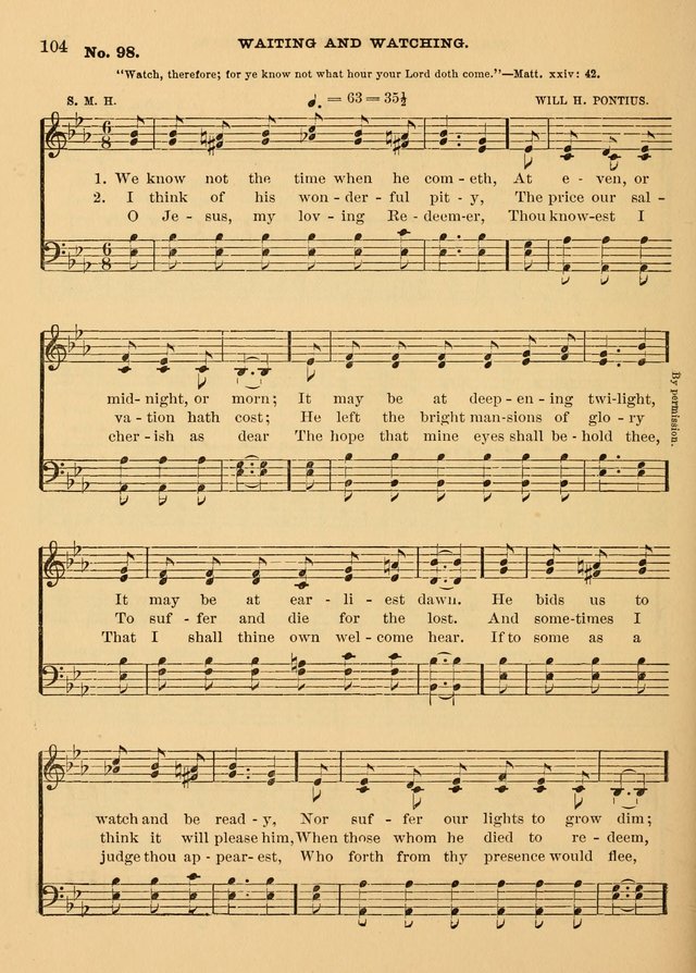 The Christian Sunday School Hymnal: a compilation of choice hymns and tunes for Sunday schools page 104