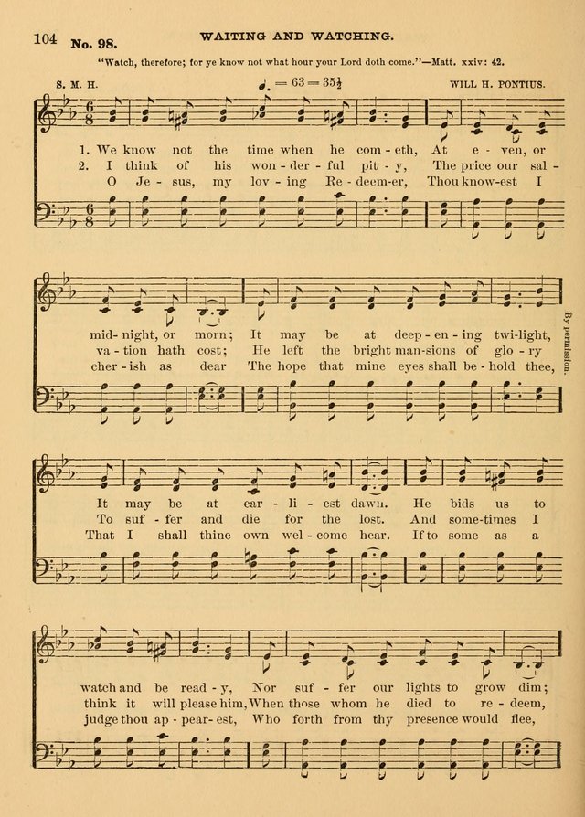 The Christian Sunday School Hymnal: a compilation of choice hymns and tunes for Sunday schools page 104
