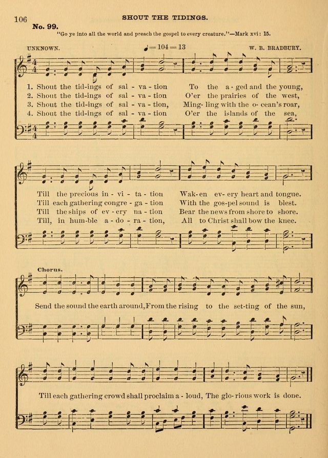 The Christian Sunday School Hymnal: a compilation of choice hymns and tunes for Sunday schools page 106