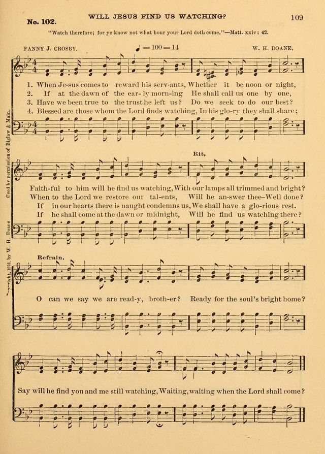The Christian Sunday School Hymnal: a compilation of choice hymns and tunes for Sunday schools page 109