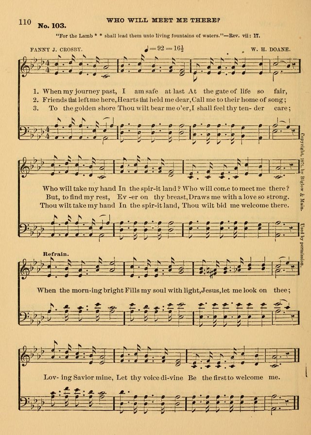 The Christian Sunday School Hymnal: a compilation of choice hymns and tunes for Sunday schools page 110