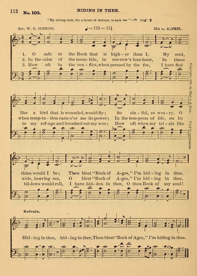 The Christian Sunday School Hymnal: a compilation of choice hymns and tunes for Sunday schools page 112