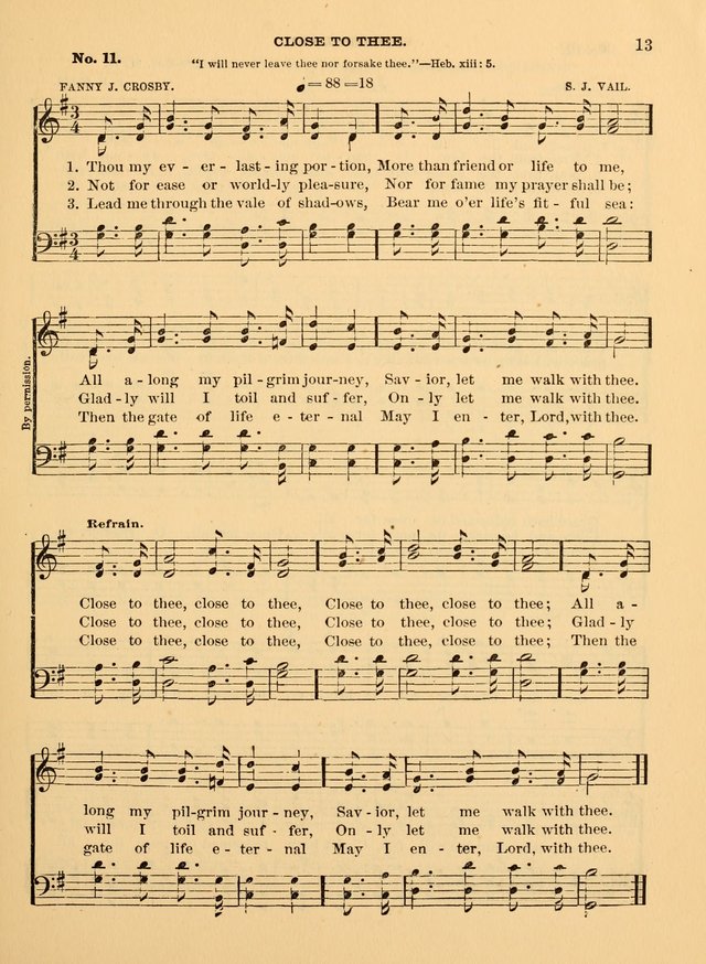 The Christian Sunday School Hymnal: a compilation of choice hymns and tunes for Sunday schools page 13