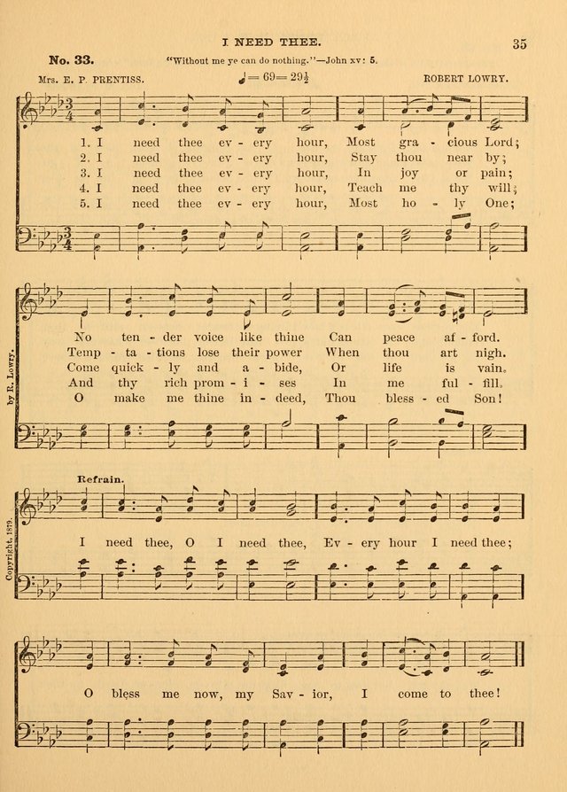 The Christian Sunday School Hymnal: a compilation of choice hymns and tunes for Sunday schools page 35