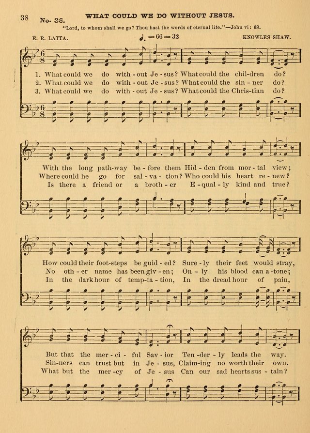 The Christian Sunday School Hymnal: a compilation of choice hymns and tunes for Sunday schools page 38