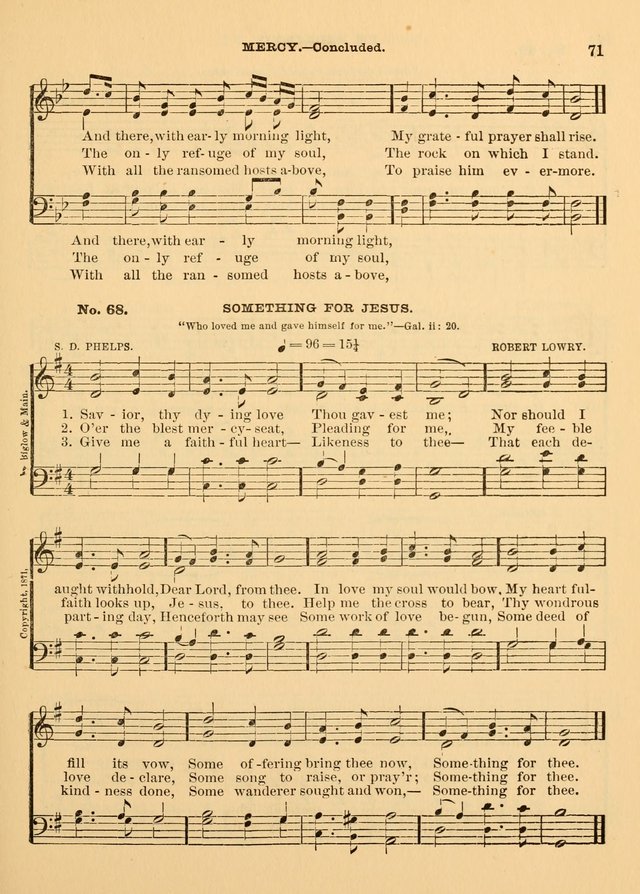 The Christian Sunday School Hymnal: a compilation of choice hymns and tunes for Sunday schools page 71