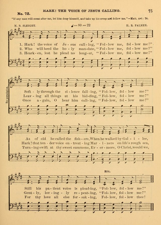 The Christian Sunday School Hymnal: a compilation of choice hymns and tunes for Sunday schools page 75
