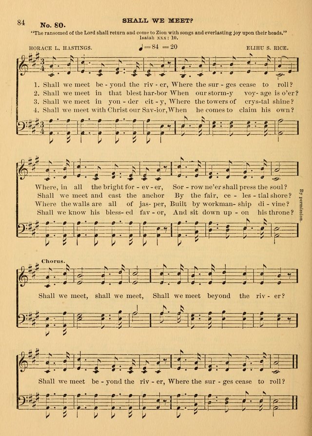 The Christian Sunday School Hymnal: a compilation of choice hymns and tunes for Sunday schools page 84