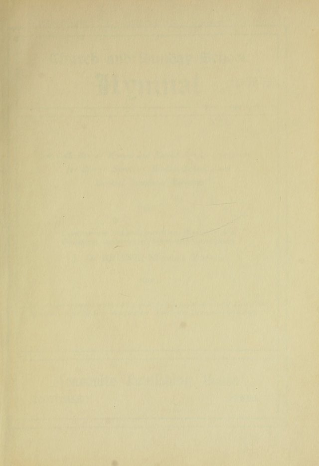 Church and Sunday School Hymnal with Supplement: a Collection of Hymns and Sacred Songs ... [with Deutscher Anhang] page iii