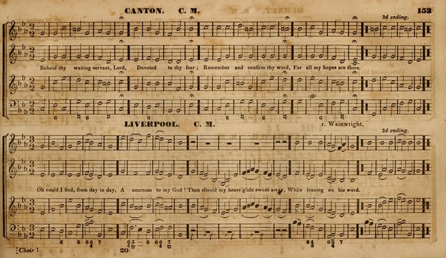 The Choir: or, Union collection of church music. Consisting of a great variety of psalm and hymn tunes, anthems, &c. original and selected. Including many beautiful subjects from the works.. (2nd ed.) page 153