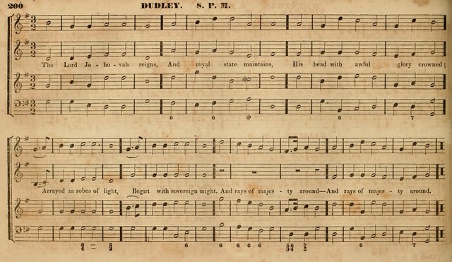 The Choir: or, Union collection of church music. Consisting of a great variety of psalm and hymn tunes, anthems, &c. original and selected. Including many beautiful subjects from the works.. (2nd ed.) page 200