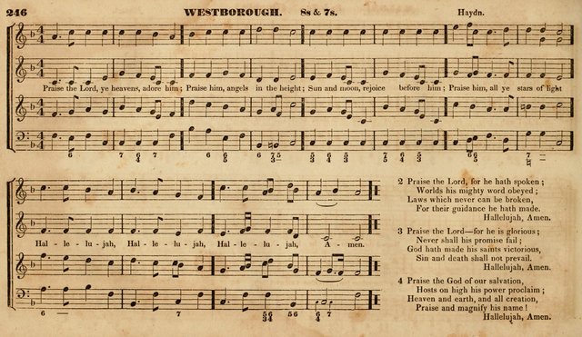 The Choir: or, Union collection of church music. Consisting of a great variety of psalm and hymn tunes, anthems, &c. original and selected. Including many beautiful subjects from the works.. (2nd ed.) page 246