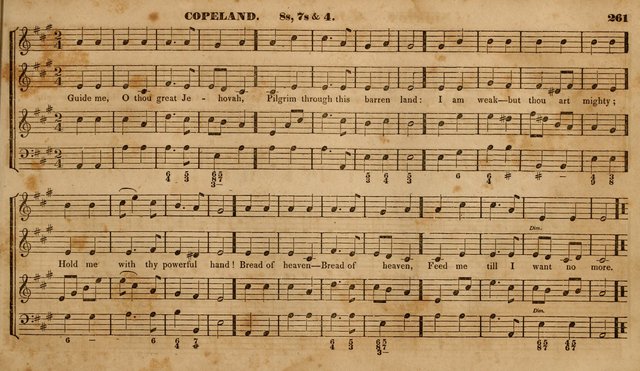 The Choir: or, Union collection of church music. Consisting of a great variety of psalm and hymn tunes, anthems, &c. original and selected. Including many beautiful subjects from the works.. (2nd ed.) page 261