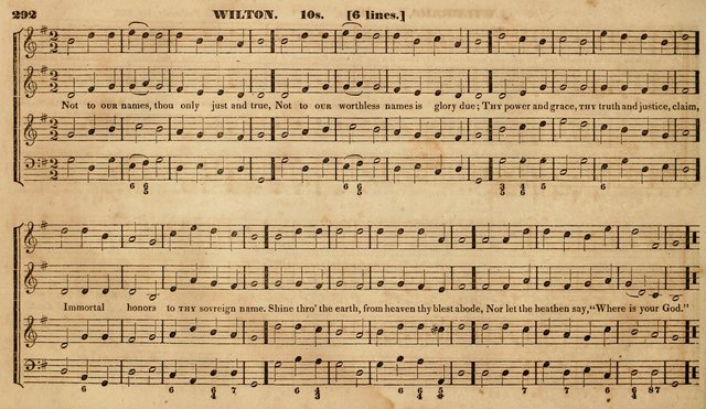 The Choir: or, Union collection of church music. Consisting of a great variety of psalm and hymn tunes, anthems, &c. original and selected. Including many beautiful subjects from the works.. (2nd ed.) page 292