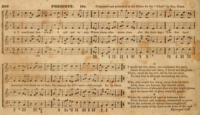 The Choir: or, Union collection of church music. Consisting of a great variety of psalm and hymn tunes, anthems, &c. original and selected. Including many beautiful subjects from the works.. (2nd ed.) page 300