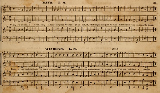 The Choir: or, Union collection of church music. Consisting of a great variety of psalm and hymn tunes, anthems, &c. original and selected. Including many beautiful subjects from the works.. (2nd ed.) page 51