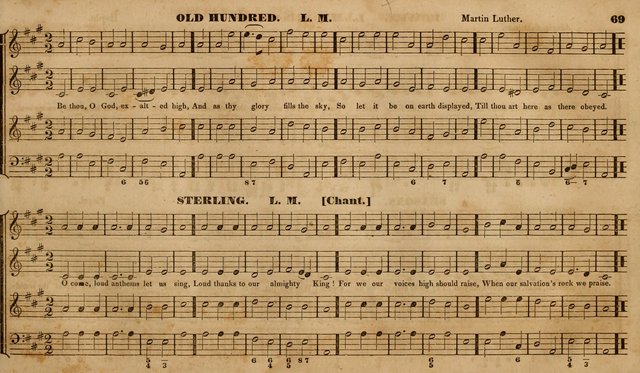 The Choir: or, Union collection of church music. Consisting of a great variety of psalm and hymn tunes, anthems, &c. original and selected. Including many beautiful subjects from the works.. (2nd ed.) page 69