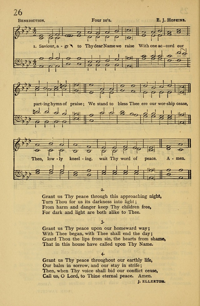 Columbia University Hymnal page 26