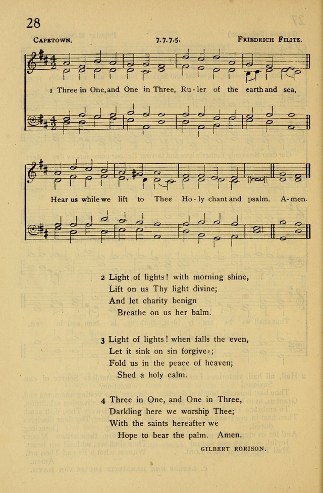 Columbia University Hymnal page 28