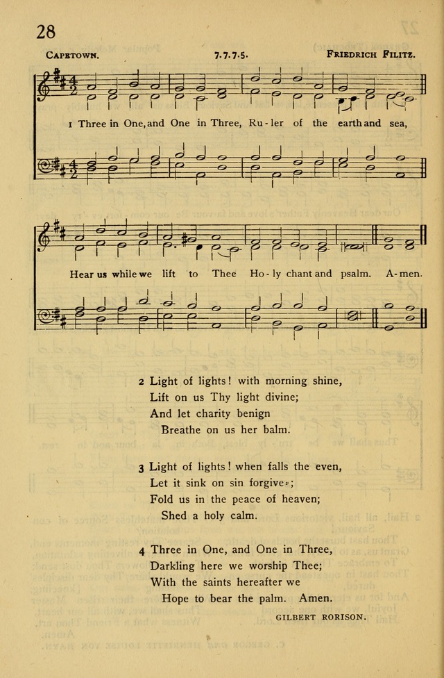 Columbia University Hymnal page 28