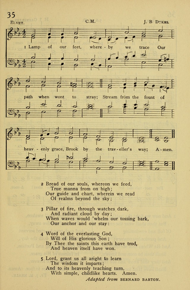 Columbia University Hymnal page 35