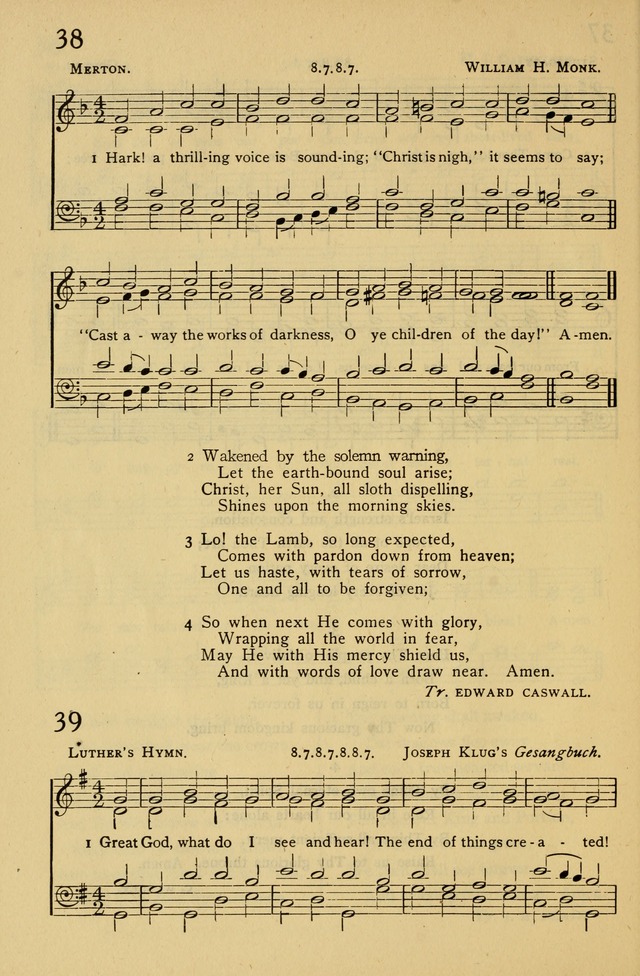 Columbia University Hymnal page 38