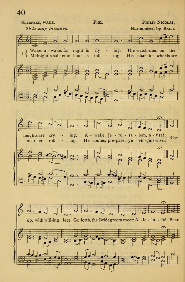 Columbia University Hymnal page 40