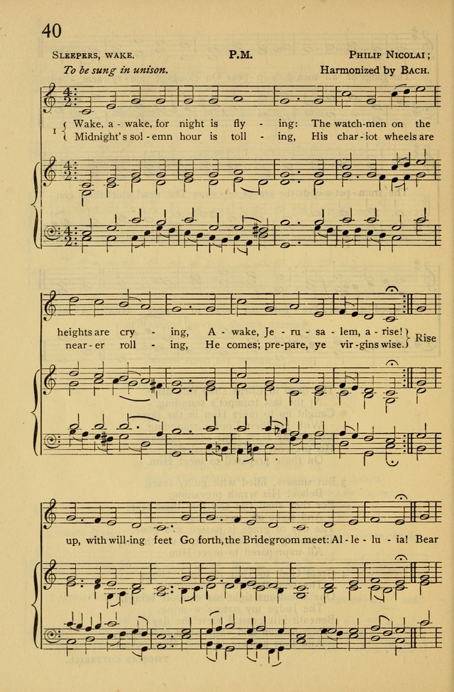 Columbia University Hymnal page 40