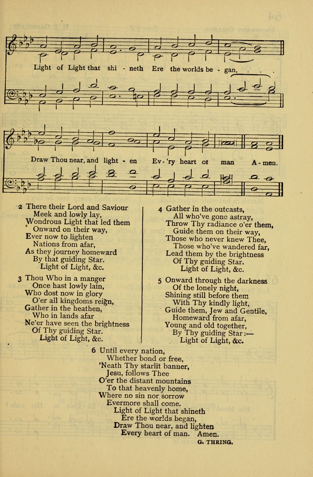 Columbia University Hymnal page 69