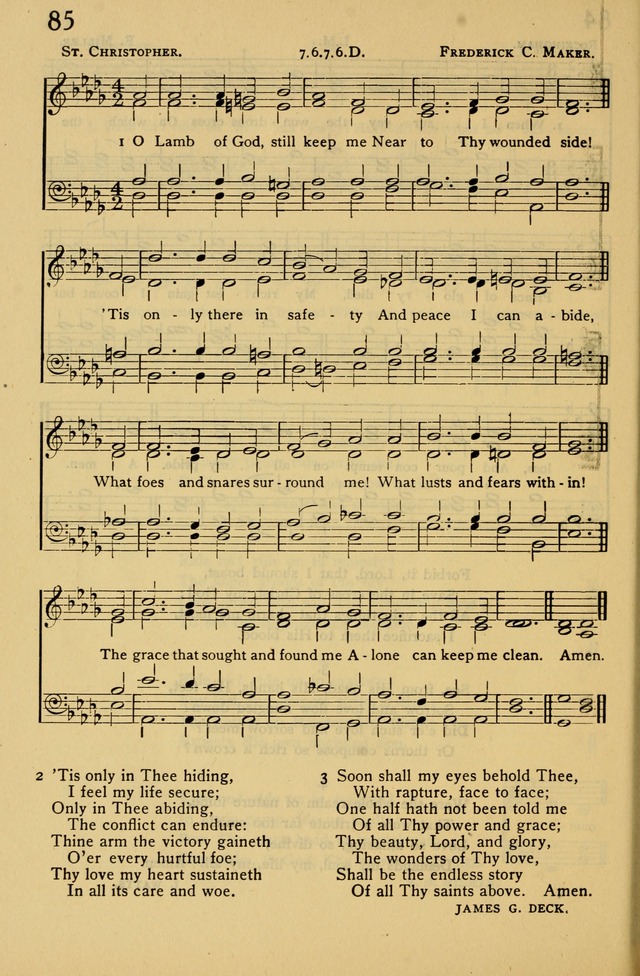 Columbia University Hymnal page 90