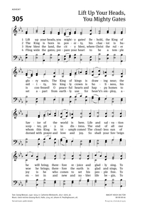 Lift Up Your Heads Ye Mighty Gates Hymnary Org