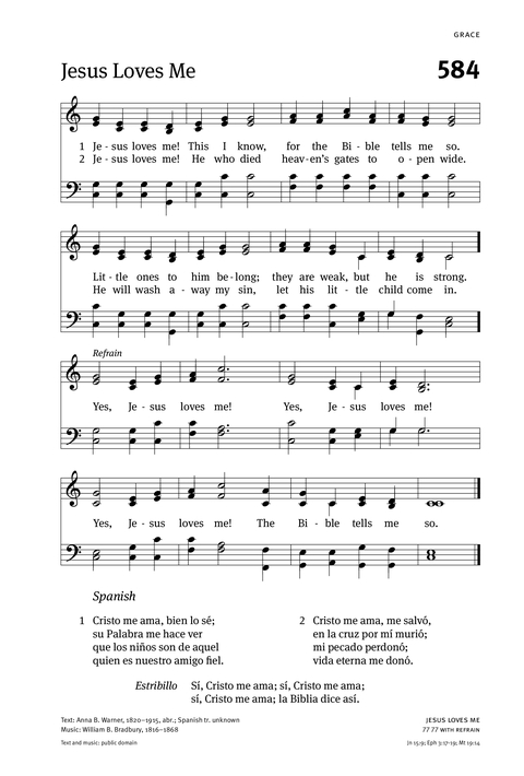 Hymns of Promise: a large print songbook 57. Jesus loves me, this I know