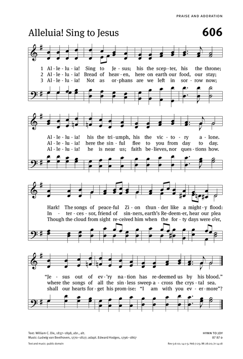 Alleluia! Sing to Jesus | Hymnary.org