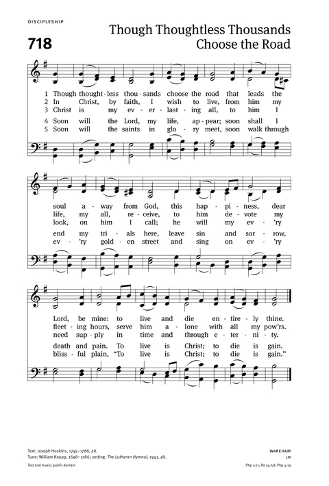 Christian Worship: Hymnal page 732