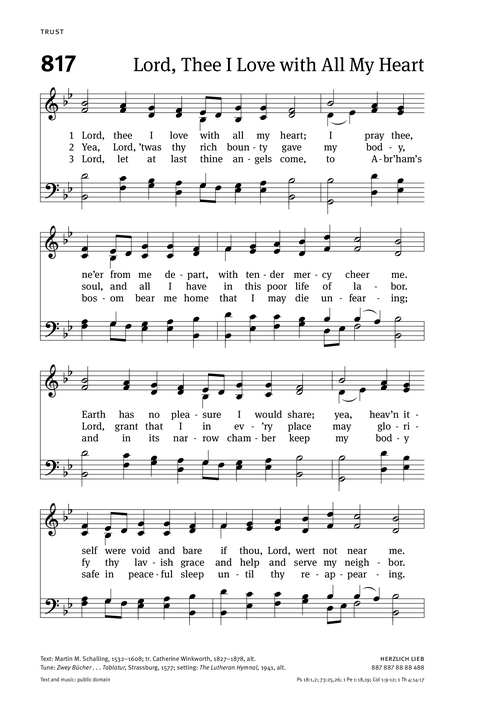 Lord, Thee I Love with All My Heart | Hymnary.org