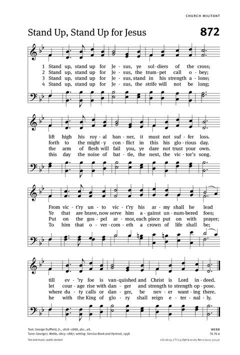 Stand Up, Stand Up for Jesus | Hymnary.org